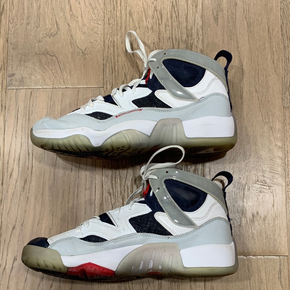 Jordan Men's Jumpman Two Trey White Midnight Navy Size 11 - Picture 3 of 9